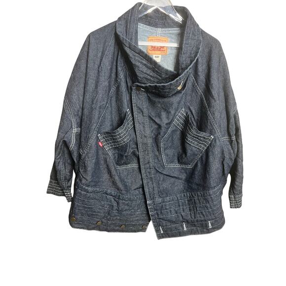 LEVI'S | Upside Down Truckers Denim Jacket | S/M | Unisex Pockets Blue Rare - Picture 1 of 16
